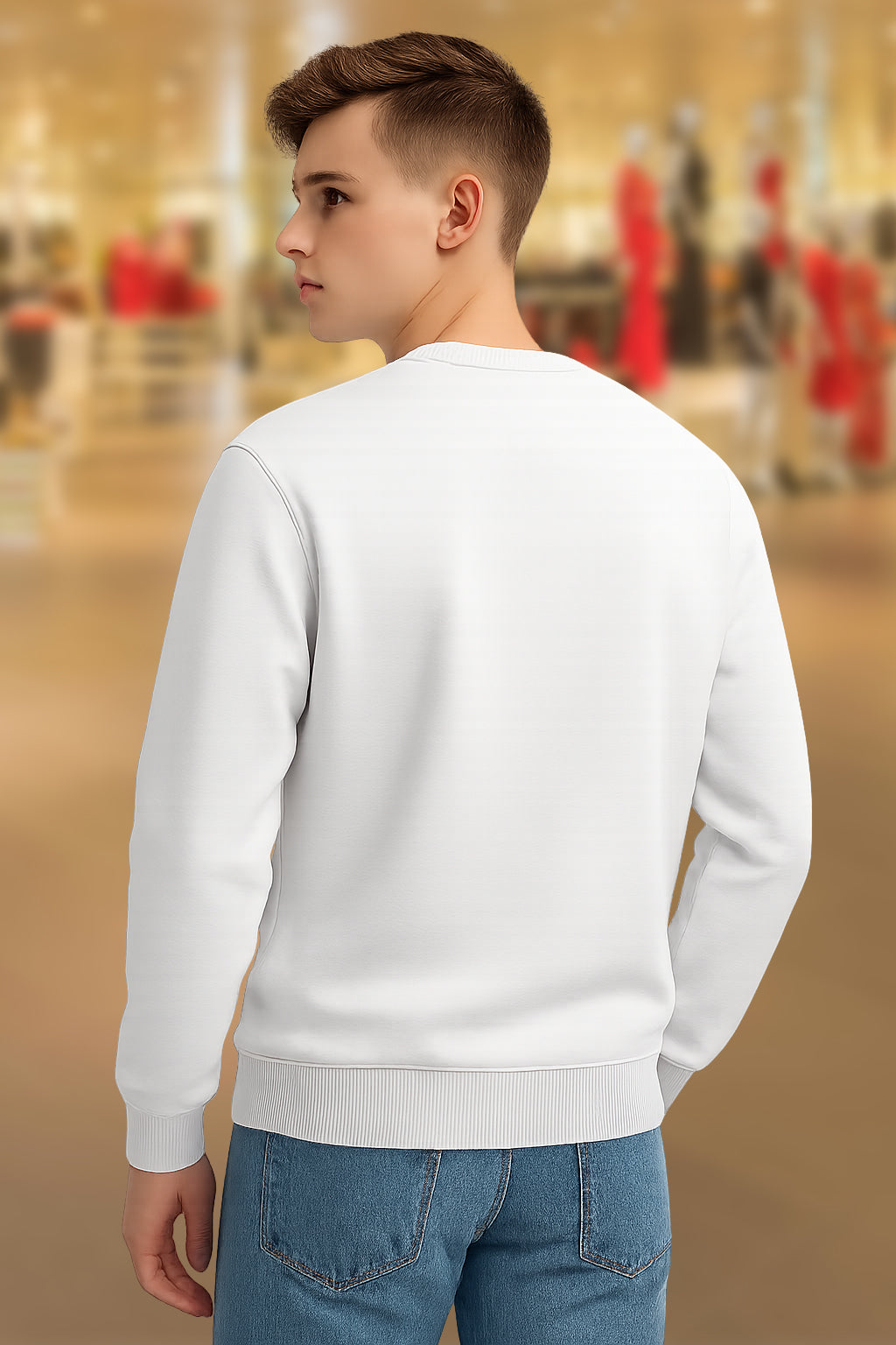 AllDay Comfort Men’s Graphic Printed Sweatshirt – Freakin’ Awesome Dude White Pullover - White