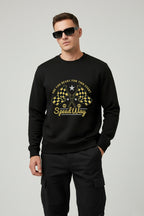 Active Wear Men’s “Speedway 1923” Graphic Black Sweatshirt - Black