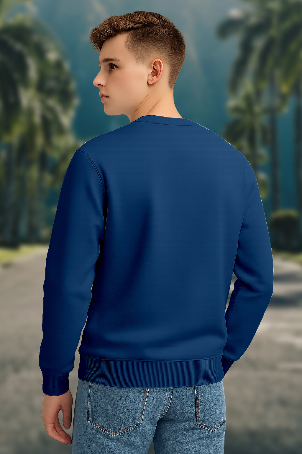 AllDay Comfort Men’s Cotton Blend Printed Sweatshirt – “I’m Not Weird, I Am Limited Edition” Graphic Pullover - Navy