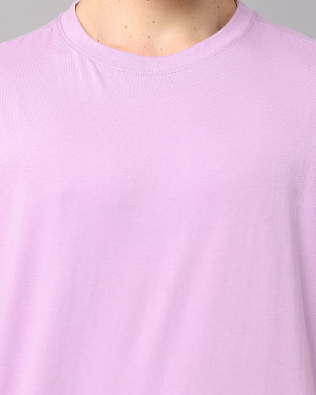 Men's Oversized Cotton T-Shirt | Relaxed Fit Streetwear Tee for Casual Style - Lavender