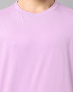 Men's Oversized Cotton T-Shirt | Relaxed Fit Streetwear Tee for Casual Style - Lavender