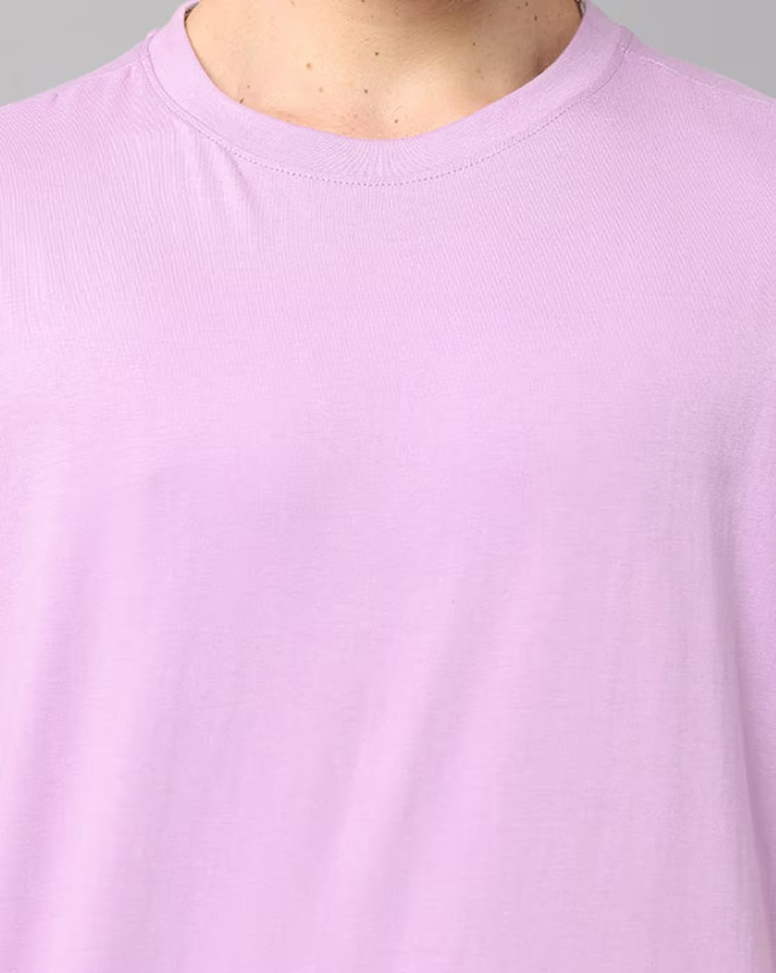 Men's Oversized Cotton T-Shirt | Relaxed Fit Streetwear Tee for Casual Style - Lavender