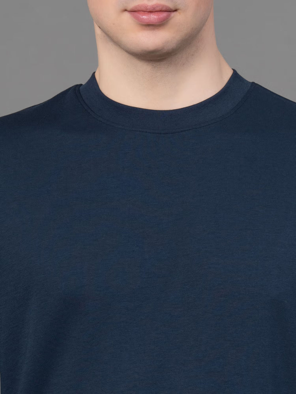 Men's Oversized Cotton T-Shirt | Relaxed Fit Streetwear Tee for Casual Style - Navy