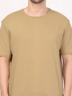 Fashient Men's Beige T-Shirt - Stylish, Comfortable and Everyday Essential - Beige