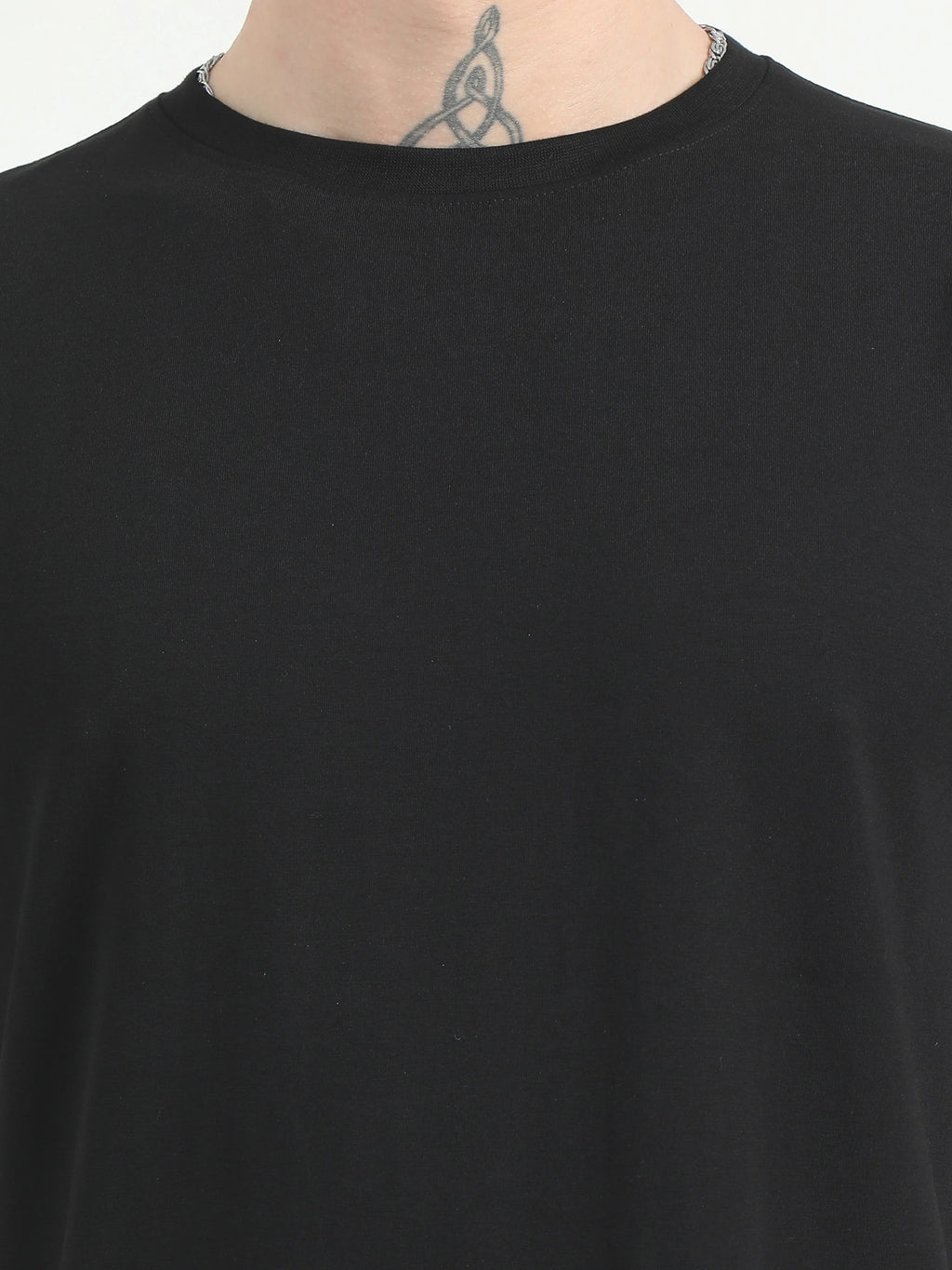 Fashient Men's Beige T-Shirt - Stylish, Comfortable and Everyday Essential - Black