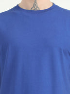 Fashient Men's Beige T-Shirt - Stylish, Comfortable and Everyday Essential - Blue