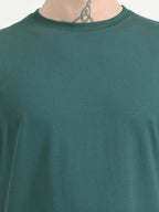 Fashient Men's Beige T-Shirt - Stylish, Comfortable and Everyday Essential - Green