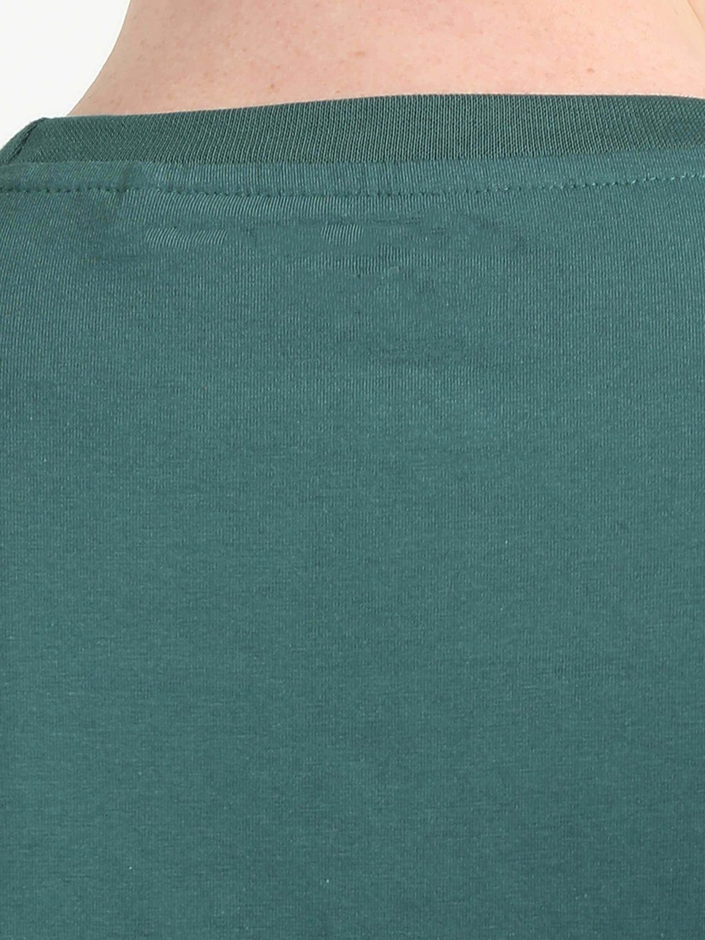 Fashient Men's Beige T-Shirt - Stylish, Comfortable and Everyday Essential - Green