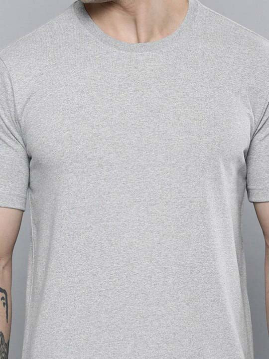 Fashient Men's Beige T-Shirt - Stylish, Comfortable and Everyday Essential - Grey
