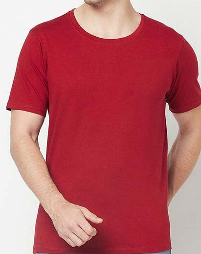 Fashient Men's Beige T-Shirt - Stylish, Comfortable and Everyday Essential - Maroon