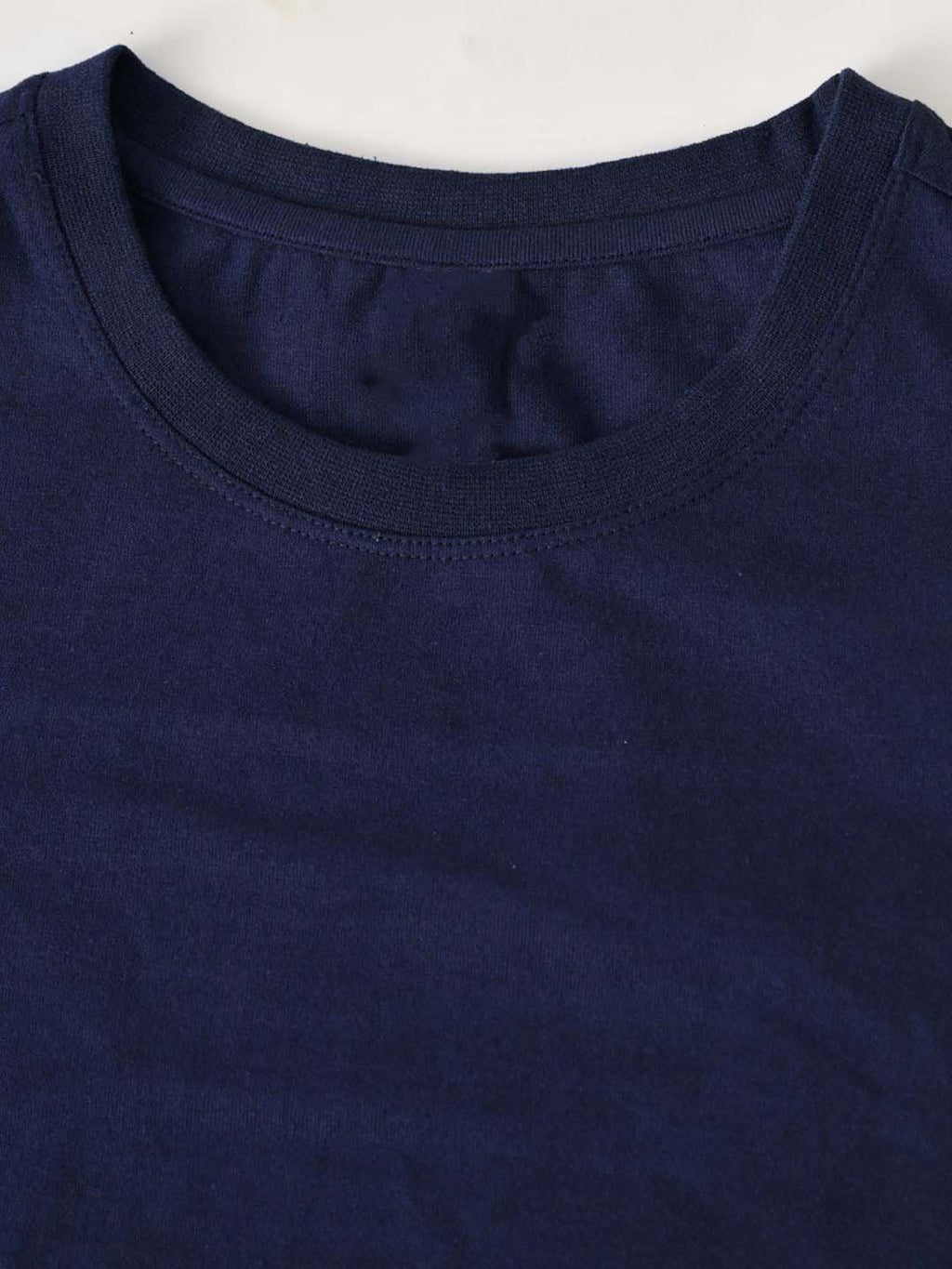 Fashient Men's Beige T-Shirt - Stylish, Comfortable and Everyday Essential - Navy