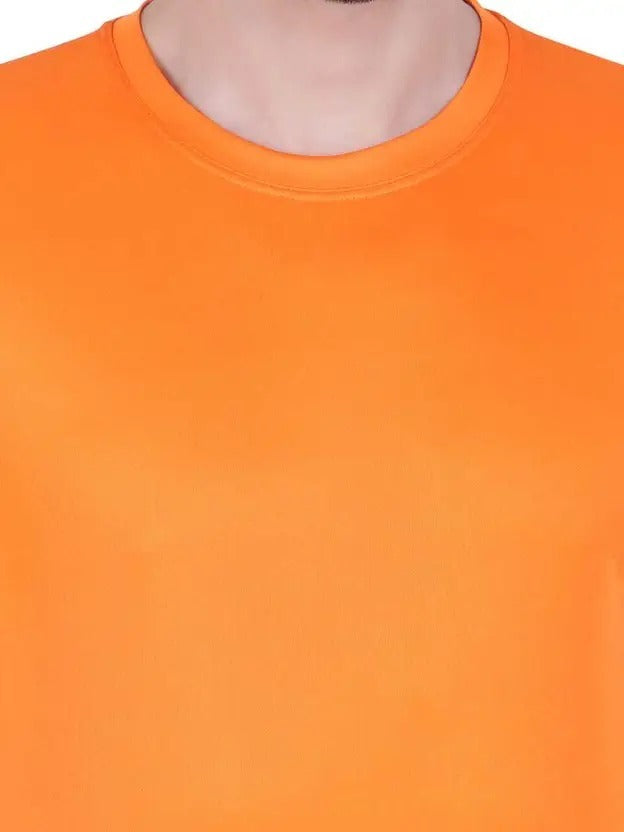 Fashient Men's Beige T-Shirt - Stylish, Comfortable and Everyday Essential - Orange