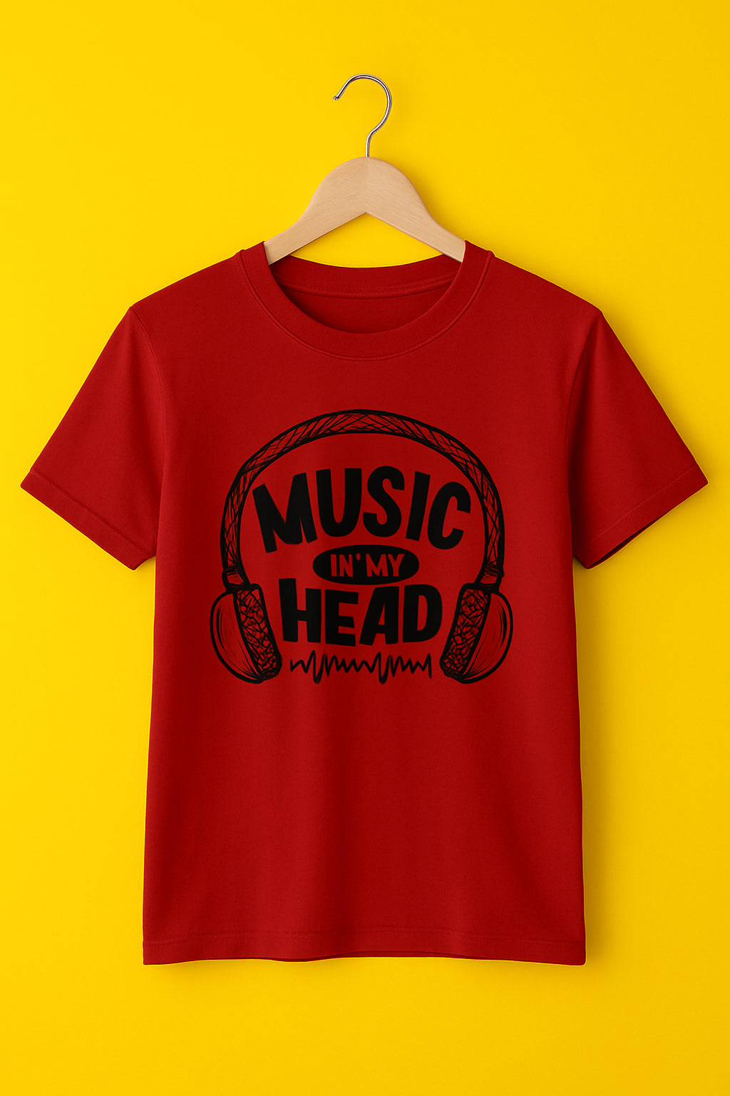 Men's Cotton Crew Neck Printed T-Shirt - Perfect For Casual Outings - Maroon