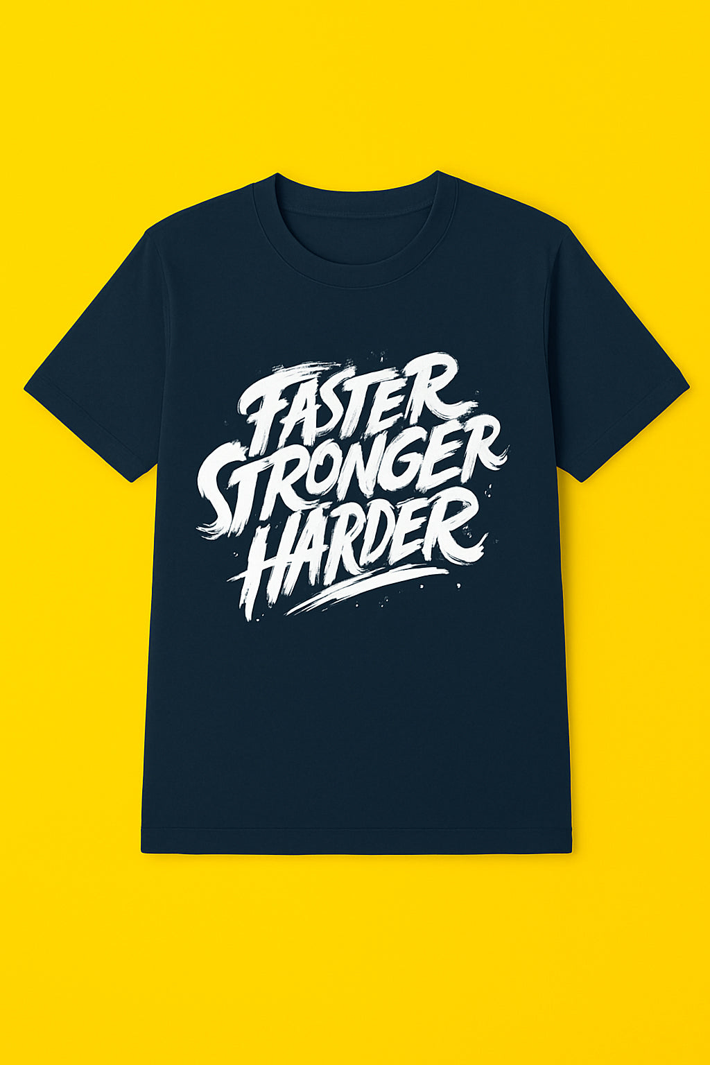 Men's Crew Neck Printed T-Shirt - Premium 100% Cotton For Breathable Comfort - Navy