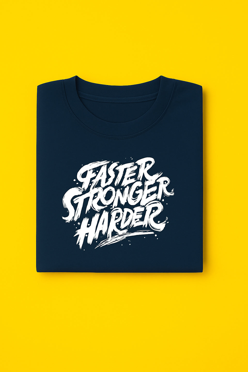 Men's Crew Neck Printed T-Shirt - Premium 100% Cotton For Breathable Comfort - Navy