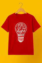 Men's Cotton Crew Neck Printed T-Shirt Soft And Breathable - Red