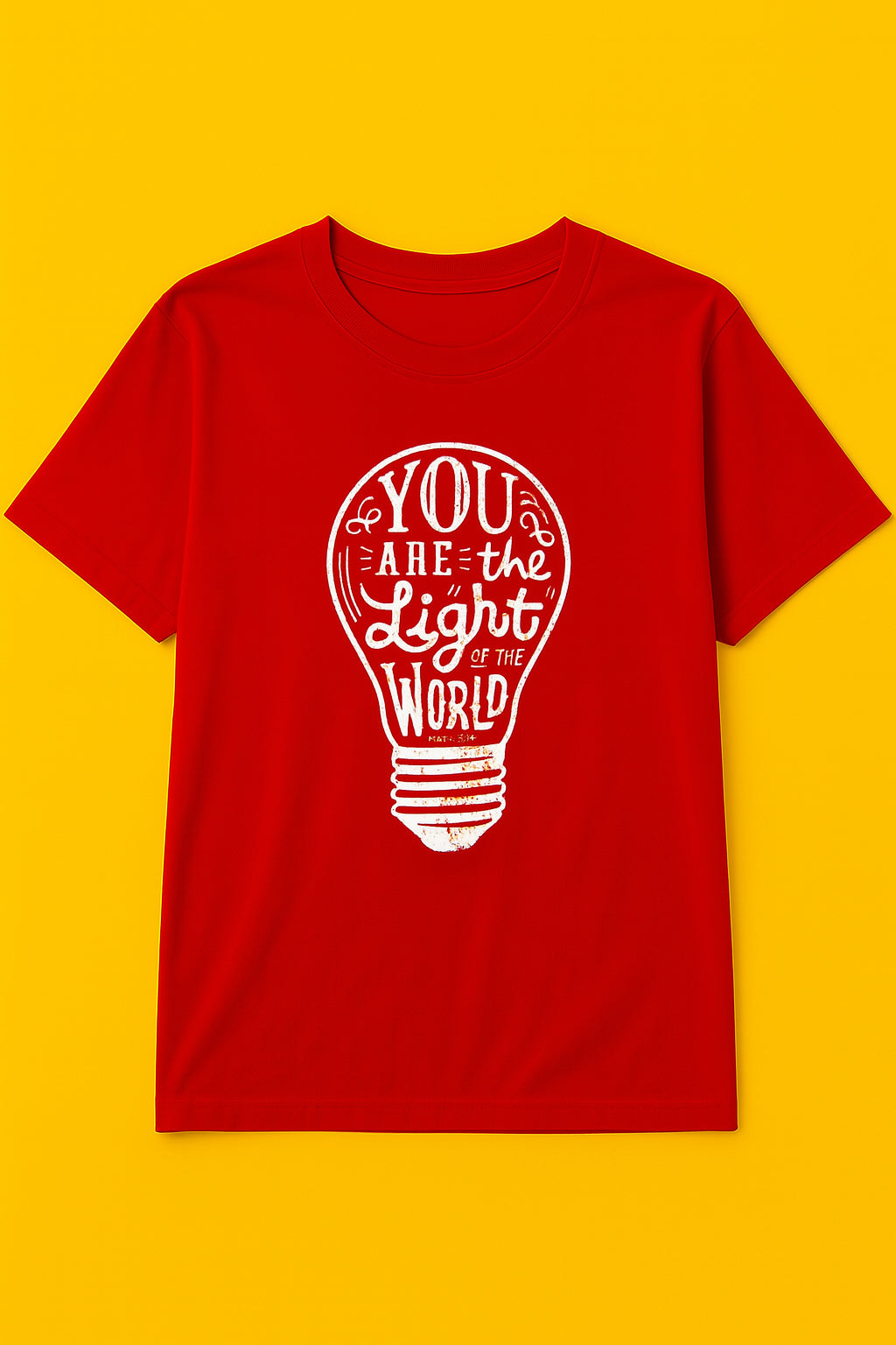 Men's Cotton Crew Neck Printed T-Shirt Soft And Breathable - Red