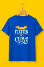 Men's Cotton Crew Neck Printed T-Shirt Classic And Regular Fit Tee - Blue
