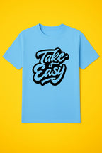 Men's Cotton Crew Neck Printed T-Shirt - Stylish and Cool - Skyblue