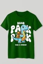 Men's Cotton Graphic Printed T-Shirt - Classic Crew Neck And Regular Fit For Everyday Comfort - Green