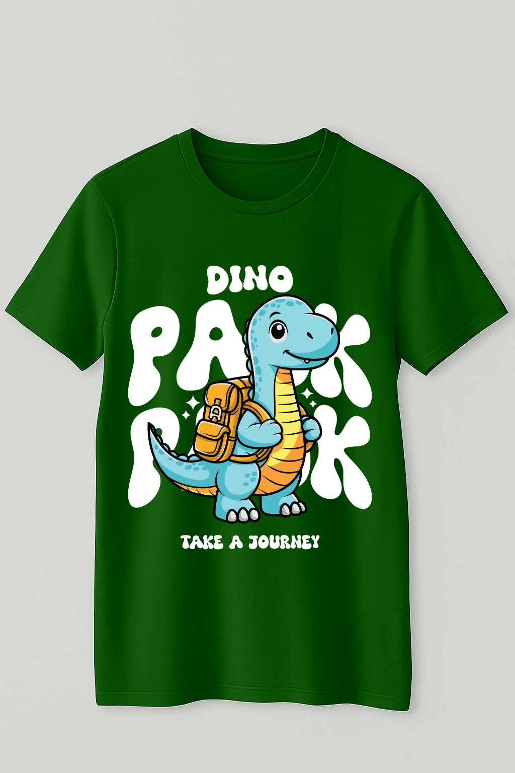 Men's Cotton Graphic Printed T-Shirt - Classic Crew Neck And Regular Fit For Everyday Comfort - Green
