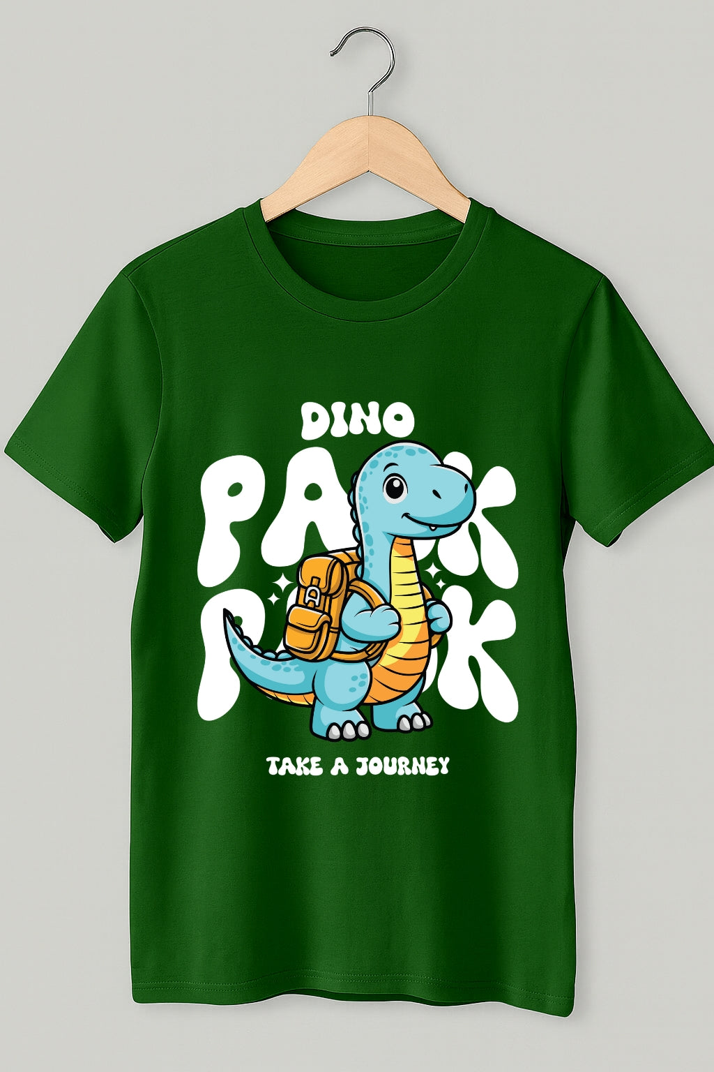 Men's Cotton Graphic Printed T-Shirt - Classic Crew Neck And Regular Fit For Everyday Comfort - Green