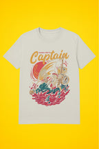 Men's Cotton Graphic Printed T-Shirt - Classic Crew Neck And Regular Fit Tees - Grey