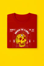 Men's Cotton Graphic Printed T-Shirt - Half Sleeve Design For A Relaxed Fit - Maroon