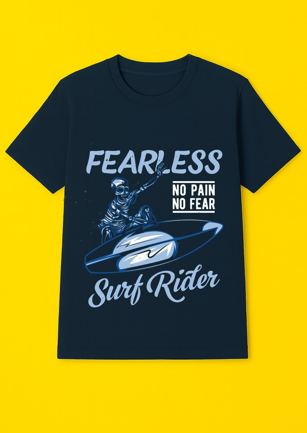 Men's Soft Breathable Cotton Graphic Printed T-Shirt - Navy