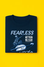 Men's Soft Breathable Cotton Graphic Printed T-Shirt - Navy