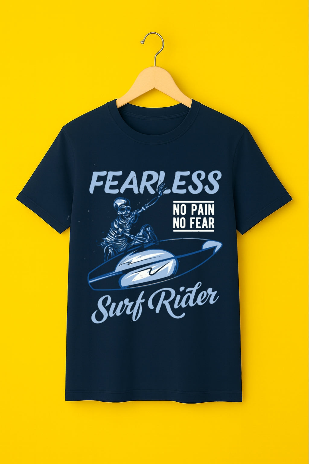 Men's Soft Breathable Cotton Graphic Printed T-Shirt - Navy