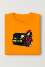 Men's Premium Cotton With A Classic Crew Neckline Urban Graphic T-Shirt - Orange