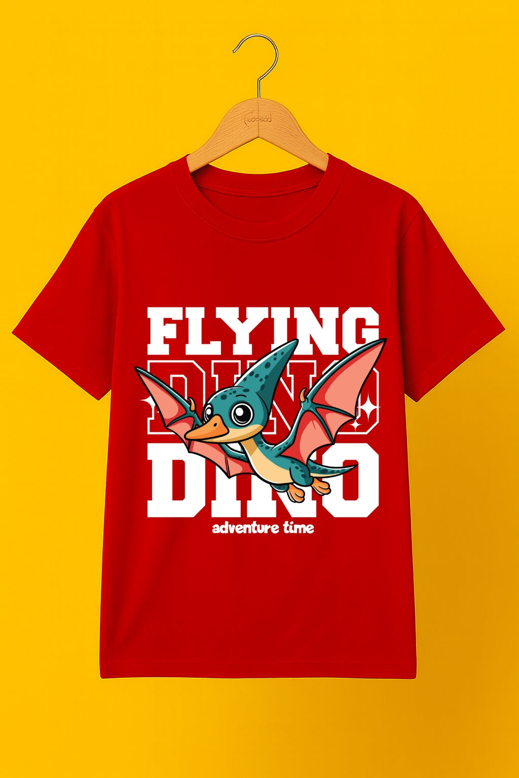 Men's Cotton Adventure Graphic Printed T-Shirt - Red