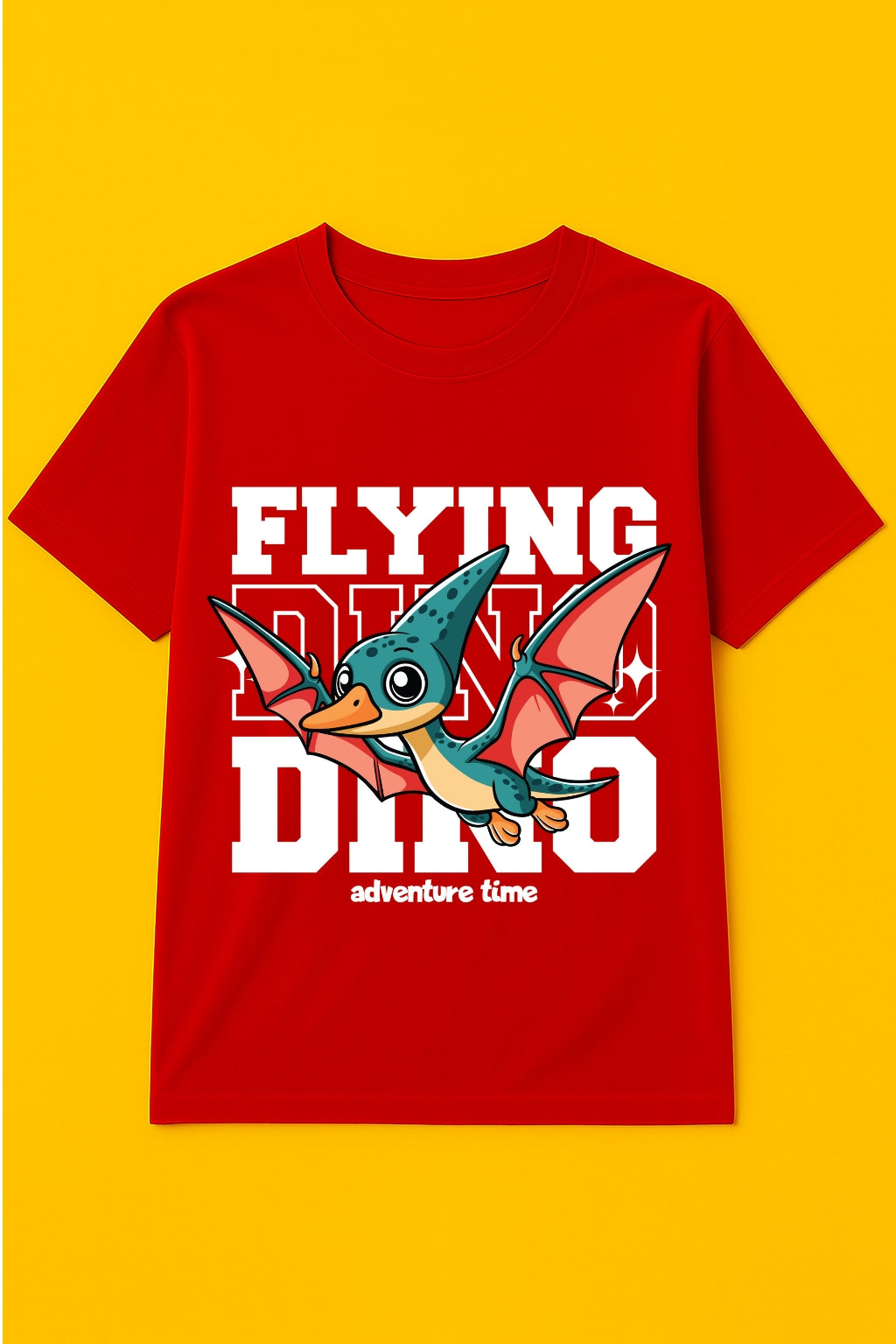 Men's Cotton Adventure Graphic Printed T-Shirt - Red