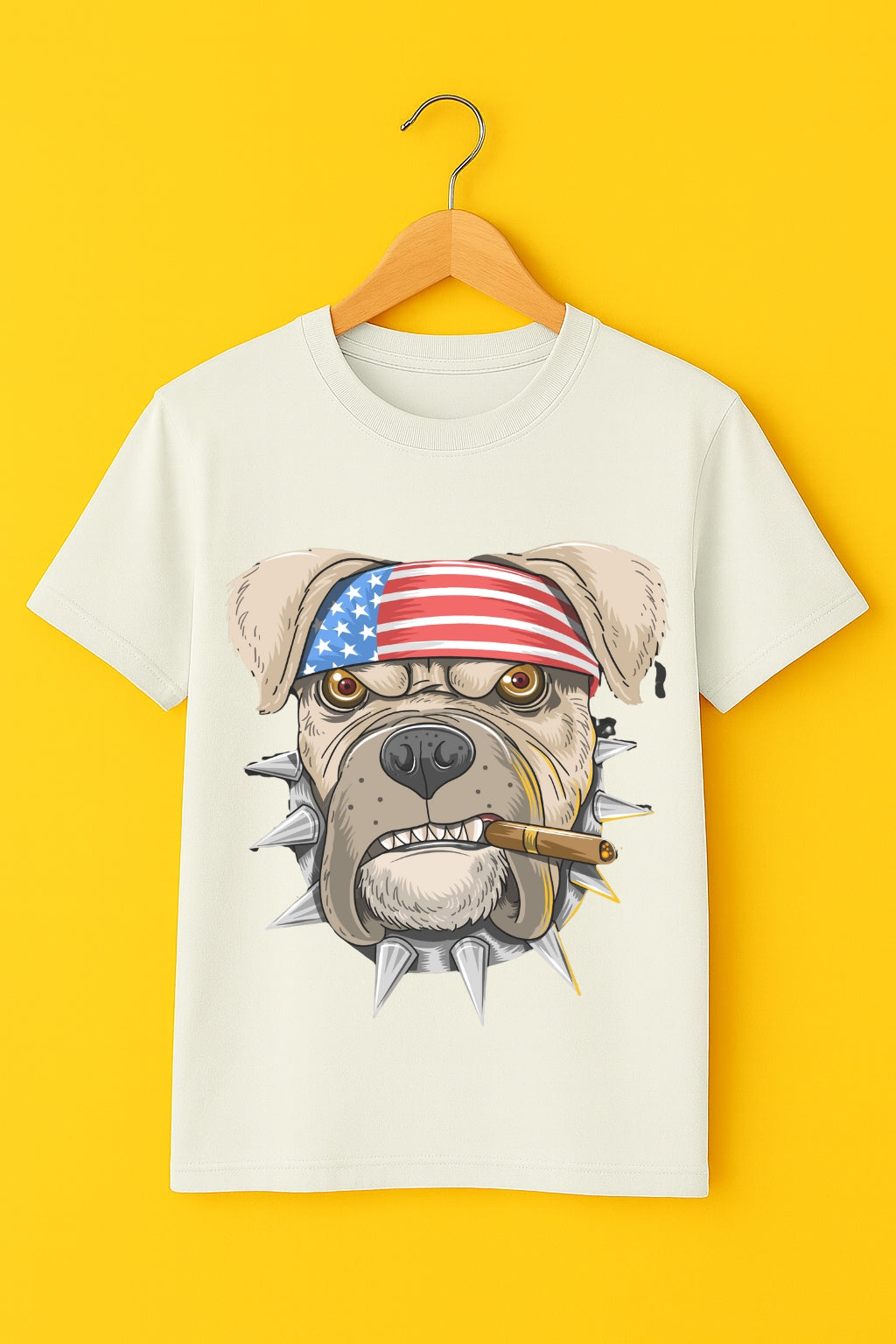 Men's White Cotton Graphic T-Shirt - Bold Urban Style - White