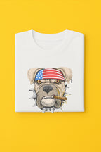 Men's White Cotton Graphic T-Shirt - Bold Urban Style - White