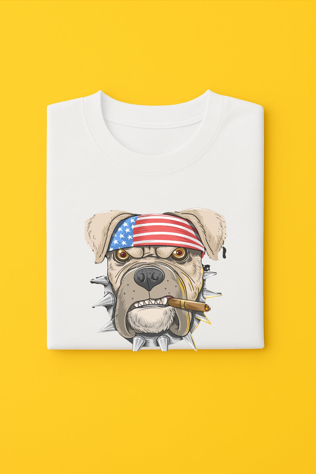 Men's White Cotton Graphic T-Shirt - Bold Urban Style - White