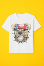 Men's White Cotton Graphic T-Shirt - Bold Urban Style - White