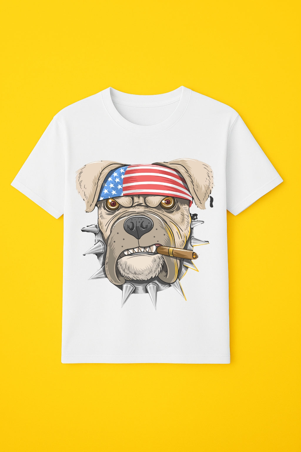 Men's White Cotton Graphic T-Shirt - Bold Urban Style - White