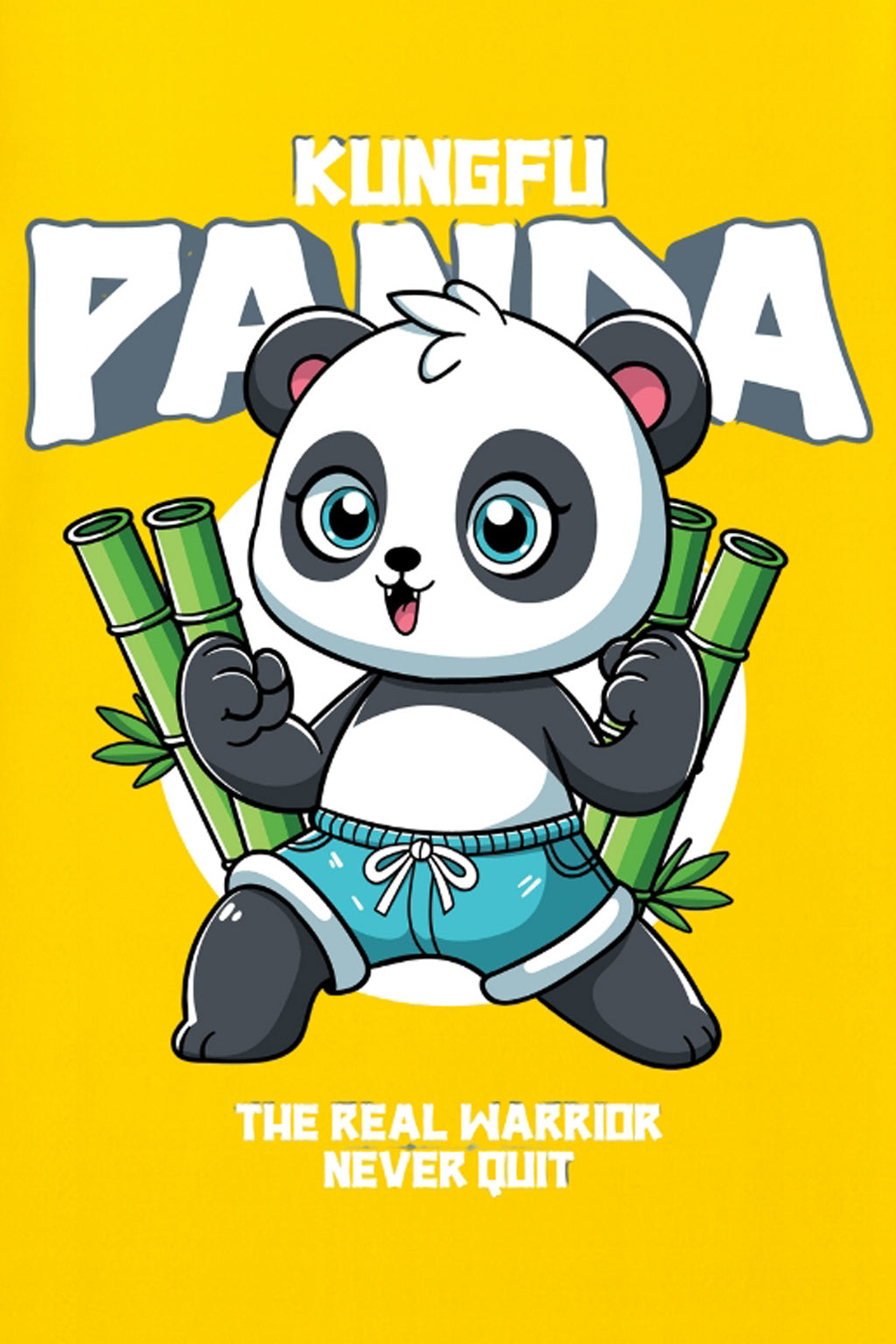 Men's Yellow Cotton Graphic T-Shirt - Playful Warrior Vibe - Yellow