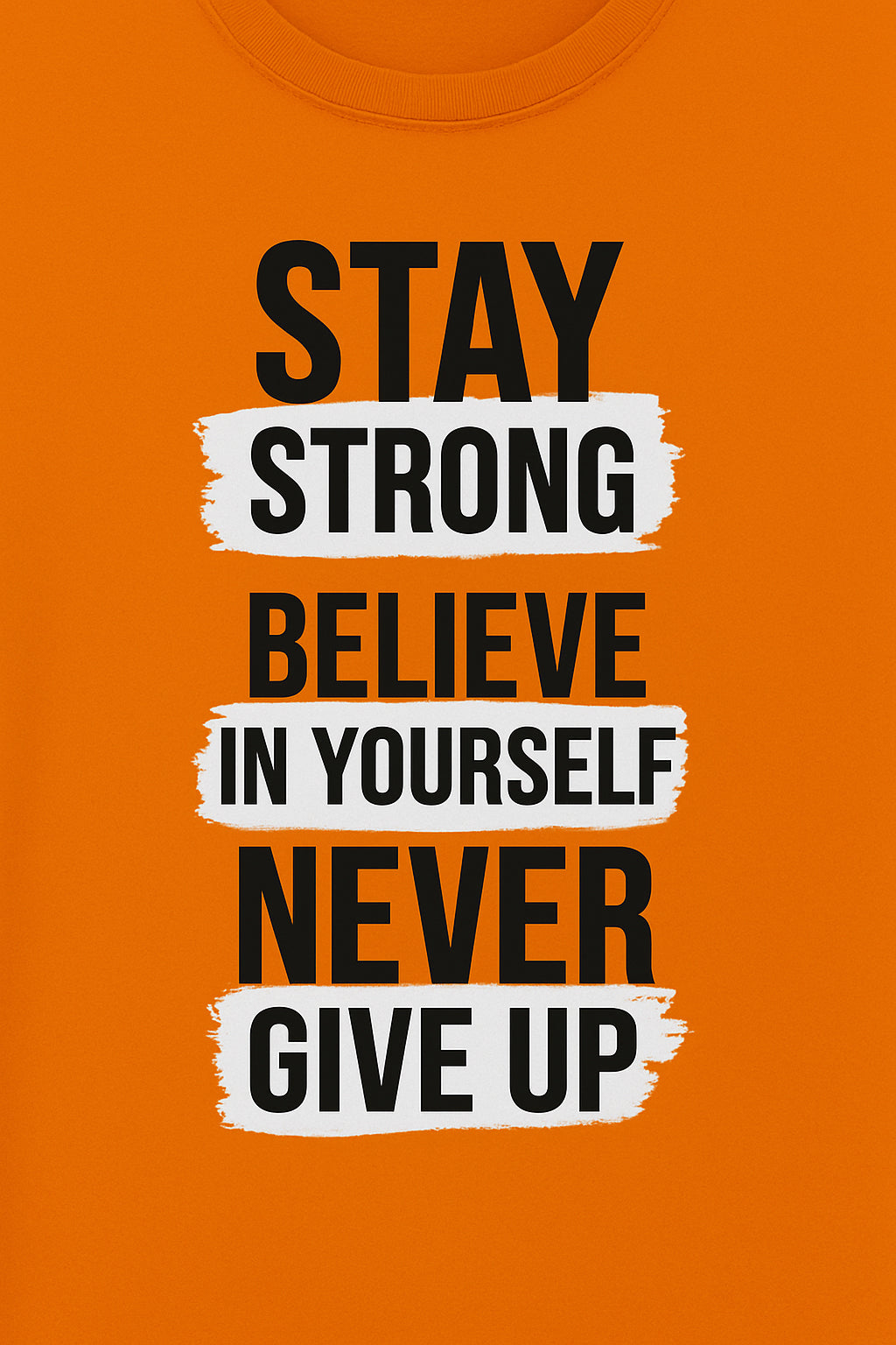 Men's Comfortable, stylish and motivational Printed T-Shirt for casual wear or workouts - Orange