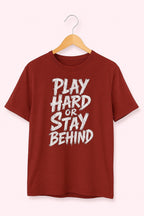 Men's Motivational Printed T-Shirt ideal for workouts, game day or casual wear - Maroon