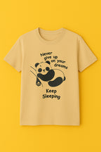 Men's Cotton Graphic Print T-Shirt - Regular Fit Tee - Beige