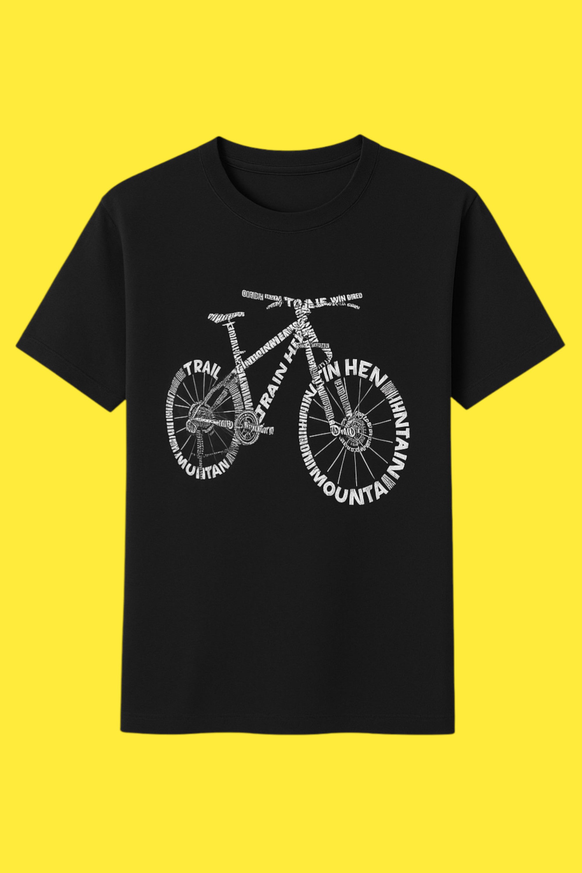 Men's Black Cotton Printed T-Shirt - Regular Fit With Crew Neck Tee - Black