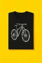 Men's Black Cotton Printed T-Shirt - Regular Fit With Crew Neck Tee - Black