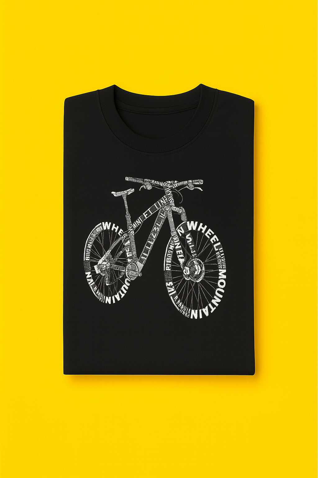 Men's Black Cotton Printed T-Shirt - Regular Fit With Crew Neck Tee - Black