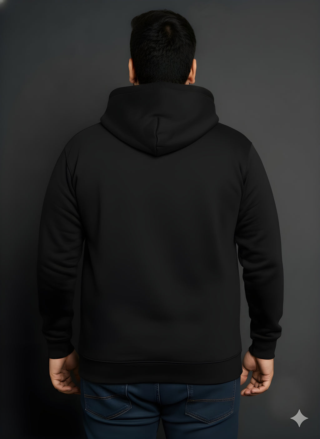 Men’s Regular Fit Cotton Hoodie | Comfortable Winter Hoodie with Kangaroo Pocket & Adjustable Hood | Soft Warm Casual Wear for Everyday Use Black - Black