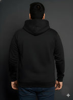Men’s Regular Fit Cotton Hoodie | Comfortable Winter Hoodie with Kangaroo Pocket & Adjustable Hood | Soft Warm Casual Wear for Everyday Use Black - Black