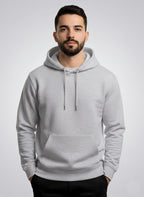 Men’s Regular Fit Cotton Hoodie | Comfortable Winter Hoodie with Kangaroo Pocket & Adjustable Hood | Soft Warm Casual Wear for Everyday Use Grey - Grey