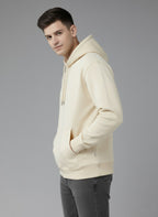 Men’s Premium Cotton Fleece Hoodie – Grey, Off-White & Black - Grey Offwhite Black